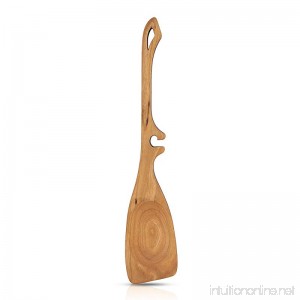 Jonathan's Family Spoons 11-Inch Lazy Zoon Spatula & Spoon Combination Kitchen Utensil Handmade Cherry Wooden Spoon for Cooking Mixing and Serving - B0779K3X5J